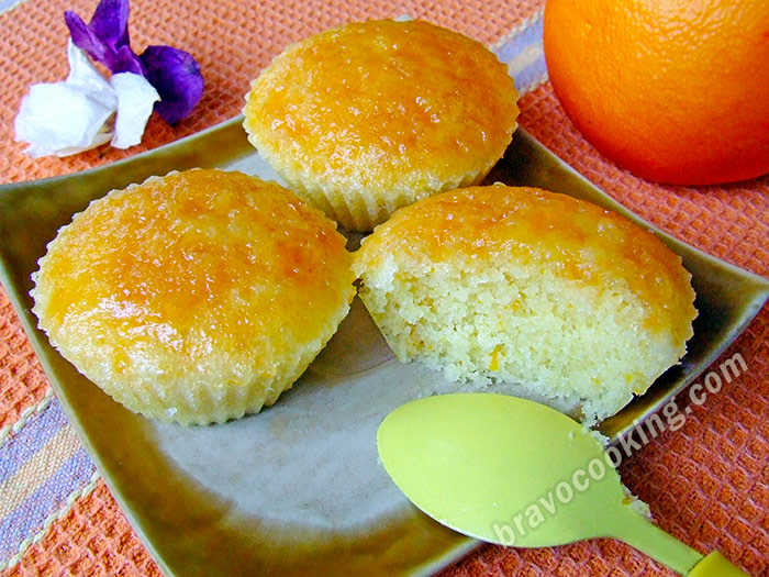 Steamed orange muffins recipe